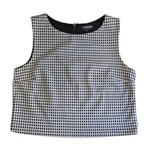 Fashion Union Black White Cropped Blouse Womens Size S